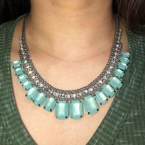 Tiffany Blue Gemstone Statement Necklace